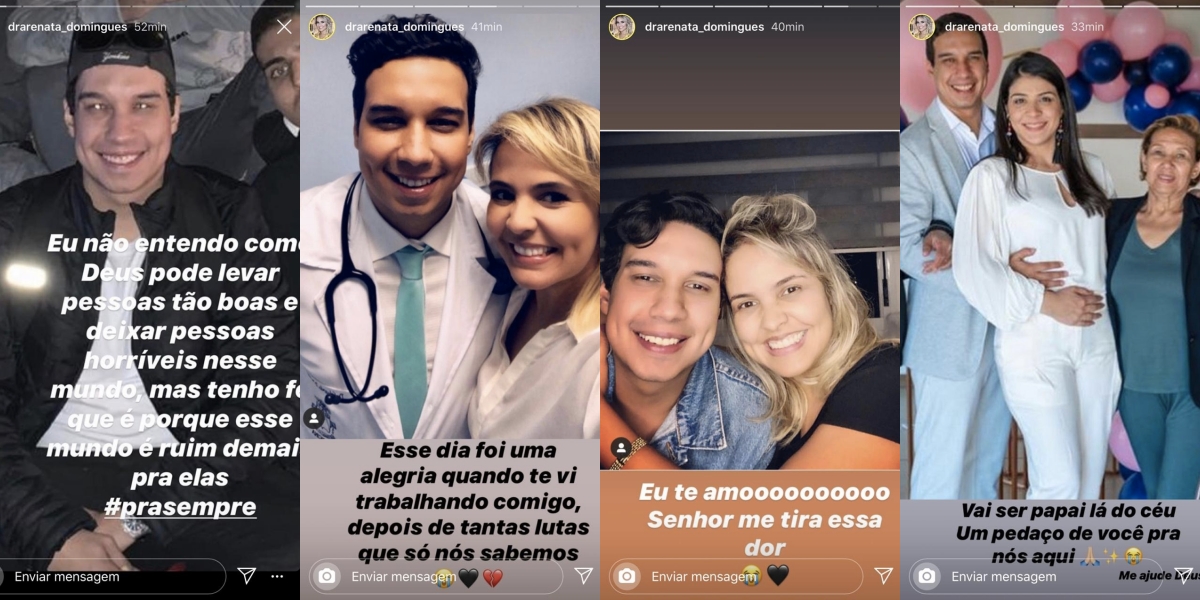 Renata Domingues, esposa de Carlos Alberto, está sofrendo com a dor do luto (Foto: reprodução/Instagram)