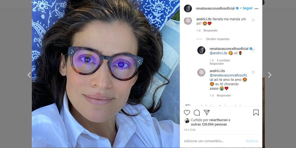 Renata Vasconcellos respondeu vários seguidores nas redes sociais (Foto: Reprodução/Instagram)