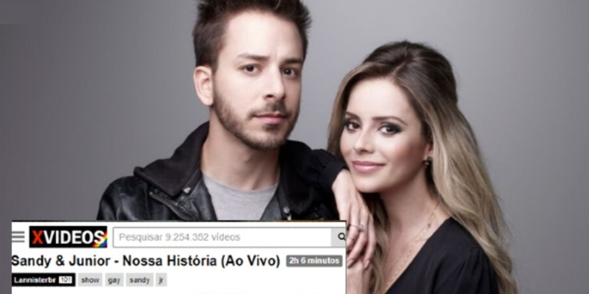 Sandy e Junior foram parar em site para adultos (Foto: Reprodução/Xvideos)