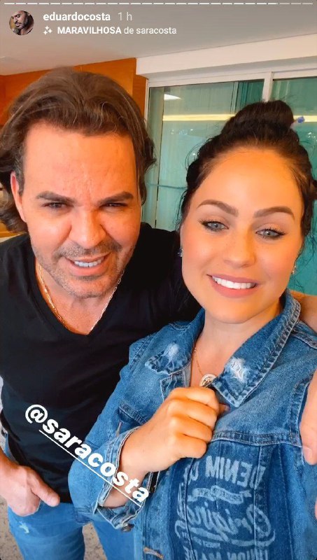 Eduardo Costa ao lado de sua irmã, Sara Costa (Foto: Reprodução/ Instagram)