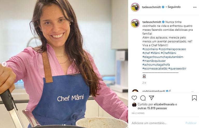 Tadeu Schmidt fala sobre os dotes culinários da esposa - (Reprodução/Instagram)