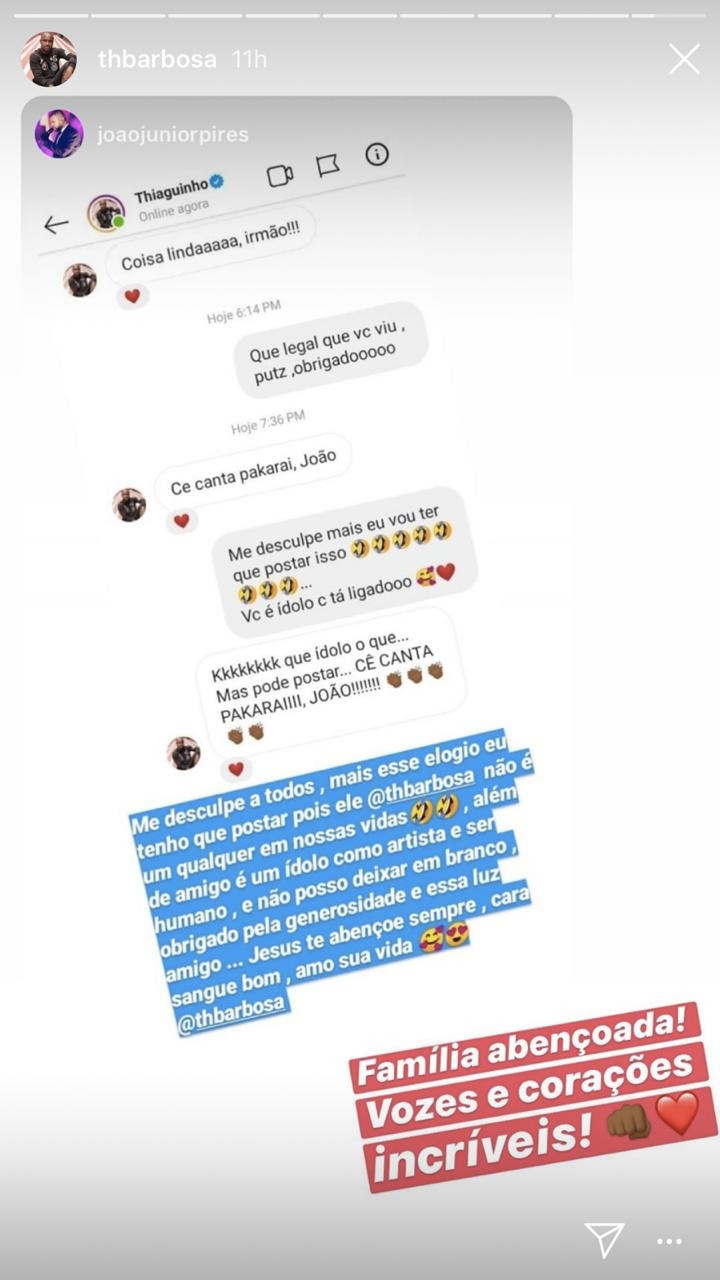 Thiaguinho teve uma conversa íntima vazada (Foto: reprodução/Instagram)