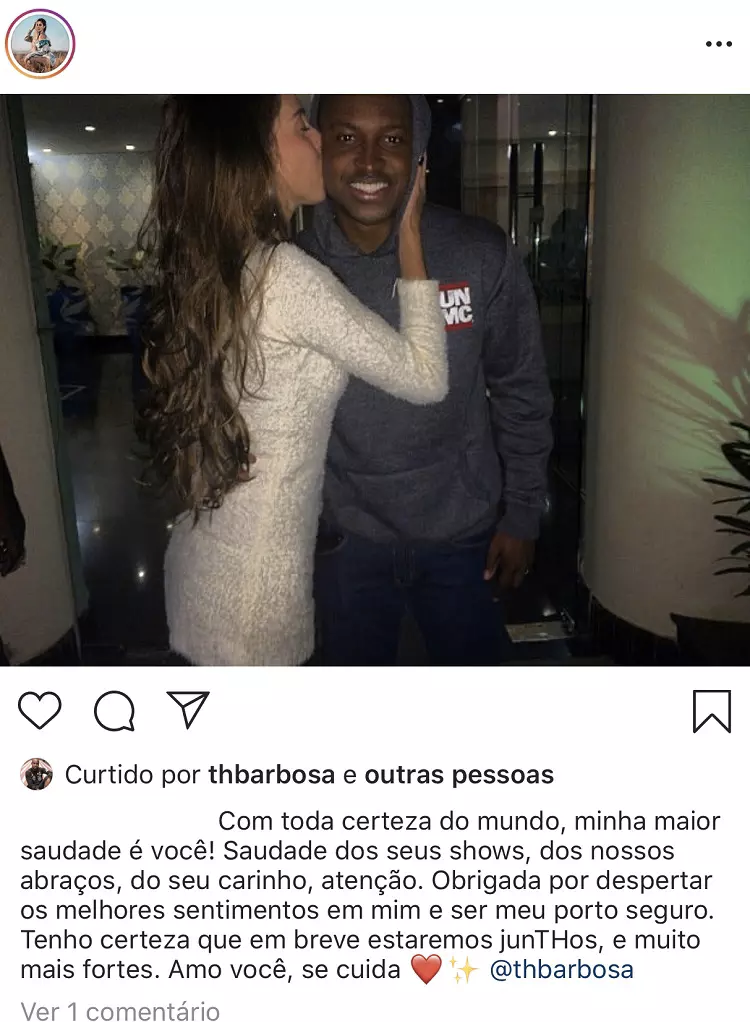 Thiaguinho recebeu uma declaração (Foto: reprodução/Instagram)