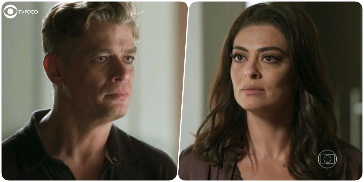 Arthur (Fábio Assunção) colocará Carolina (Juliana Paes) no olho da rua em Totalmente Demais (Foto: Reprodução/Globo/Montagem/TV Foco)