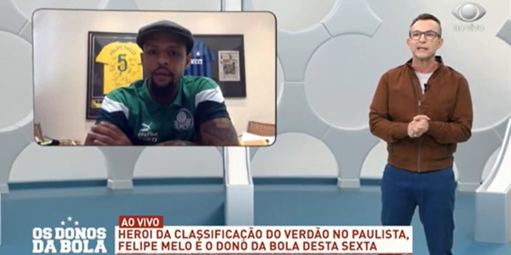 Felipe Melo e Neto em Os Donos da Bola. (Foto: Reprodução)