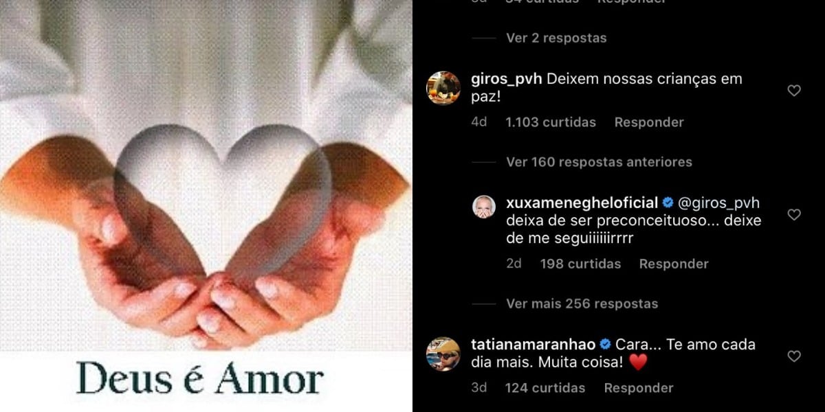 Xuxa brigou com um internauta (Foto: Reprodução/Instagram)