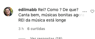 Eduardo Costa foi questionado a respeito do título de rei da música (Foto: Reprodução/ Instagram)