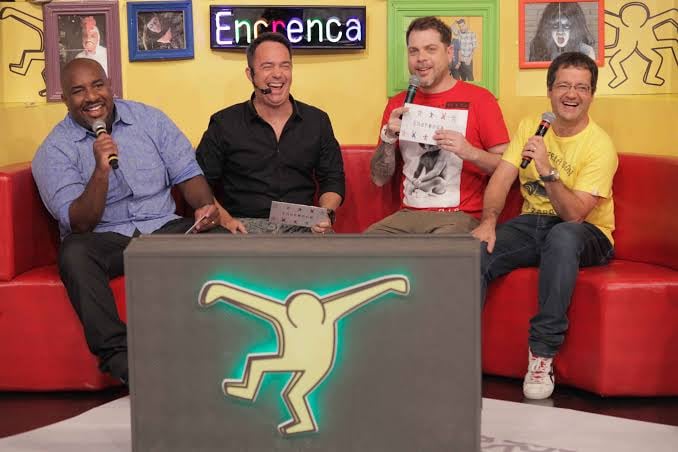 O quarteto de apresentadores do Encrenca, que chega ao streaming (foto: Divulgação/RedeTV!)