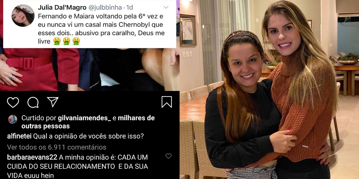 Bárbara Evans defende namoro de amigos Maiara e Fernando Zor (Foto: Reprodução/Instagram)