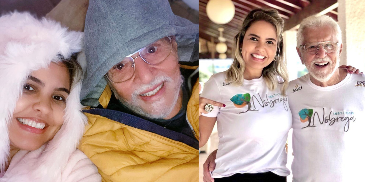 Calos Alberto de Nóbrega e sua esposa, Renata Domingues (Foto: Montagem)