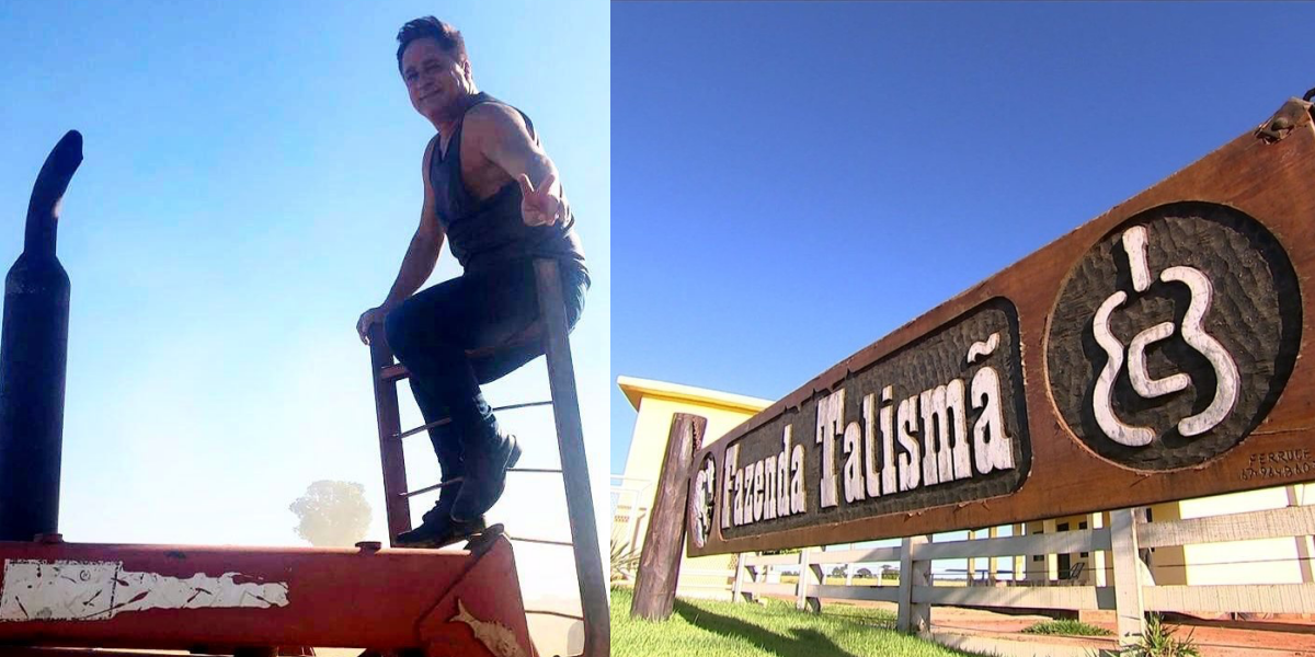 Leonardo abre as portas de sua fazenda em Goiás (Foto: Reprodução)