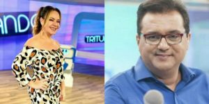 Flor revelou durante o Tritutando, no SBT, que viu o apresentador Geraldo Luís  sem roupas (Foto: Reprodução)