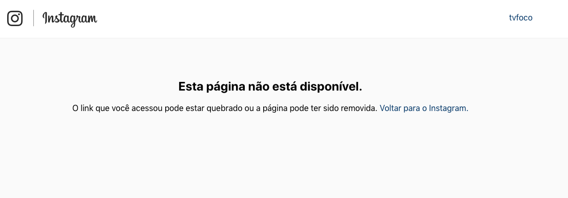 Publicação apagada do Instagram (Foto: Reprodução)