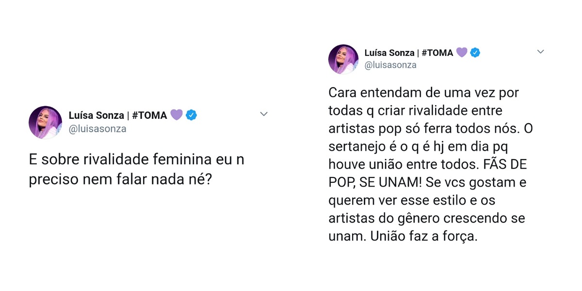 Cantora Luísa Sonza usa twitter para fazer pedido a fãs (Foto: Reprodução/Twitter)