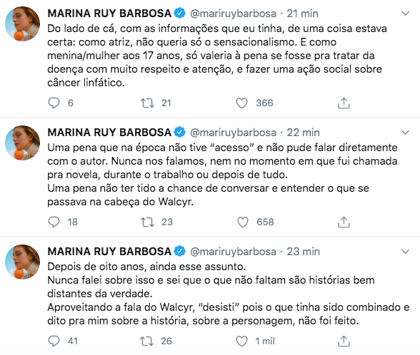 Marina Ruy Barbosa em textão no twitter (Foto: Reprodução)