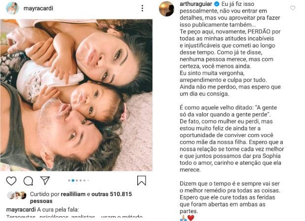 Arthur Aguiar se arrependeu do que fez para Mayra Cardi (Foto: Reprodução)