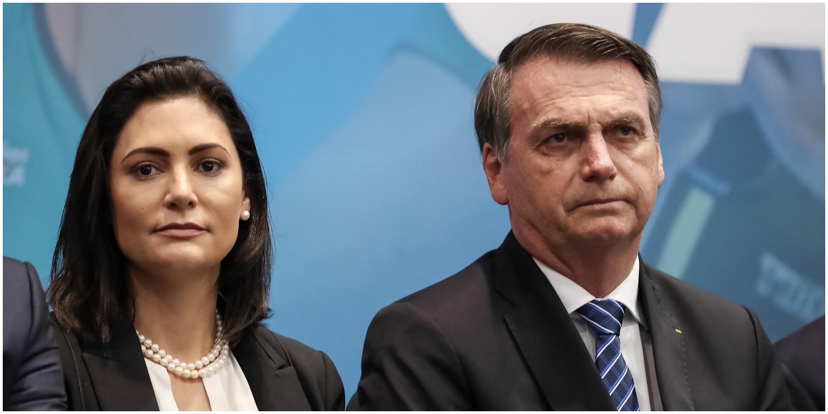 O presidente Jair Bolsonaro descobriu podre sobre a esposa, Michelle - Foto: Reprodução