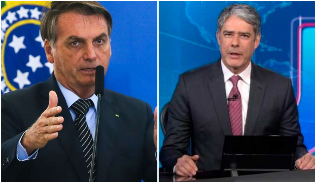 O presidente Jair Bolsonaro contra William Bonner e a Globo - Foto: Montagem