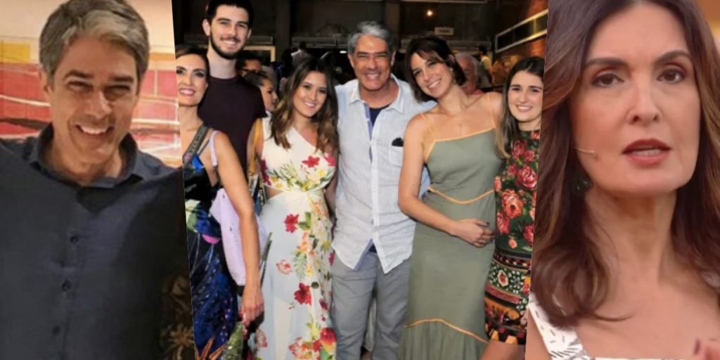 William Bonner e Fátima Bernardes possuem três filhos juntos (Foto: montagem)