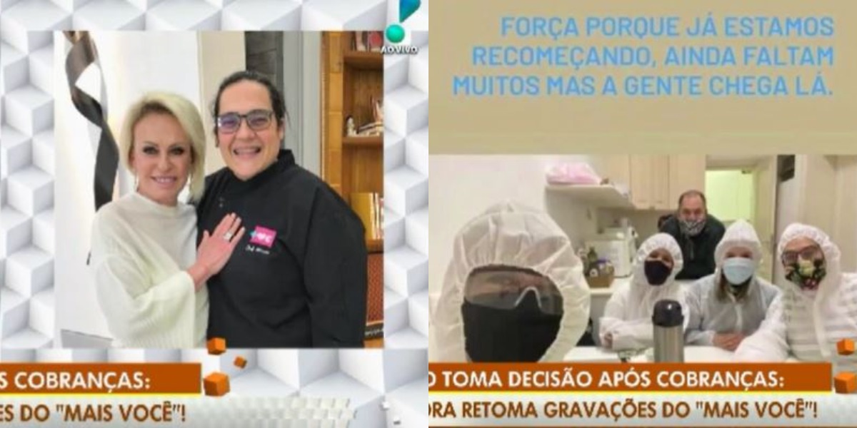 Chefe Márcia, do Mais Você, voltou ao trabalho (Foto: Reprodução/RedeTV!/TV Globo/Instagram)