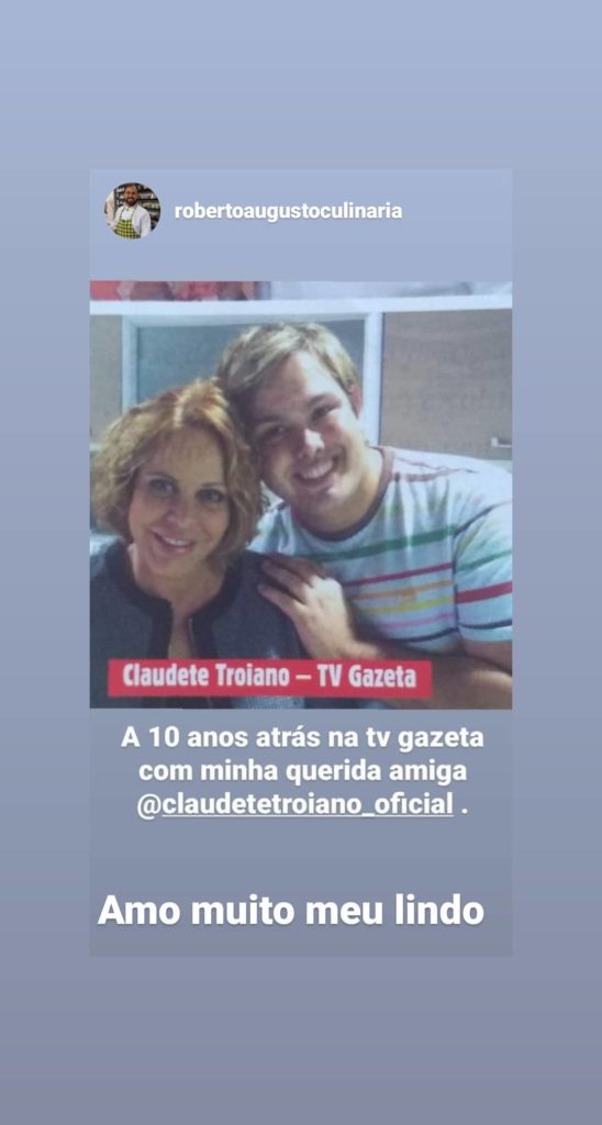 Claudete Troiano compartilha momento antigo na TV Gazeta (Foto: Reprodução)