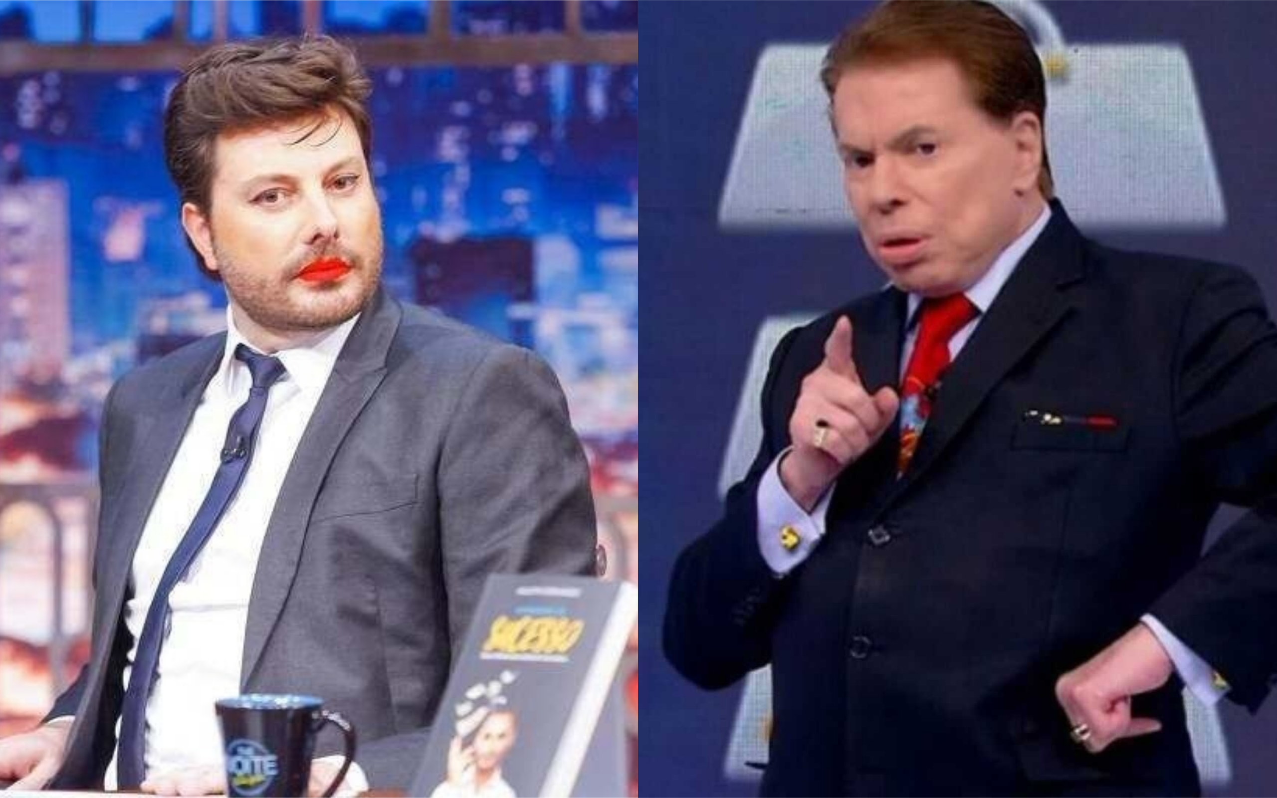 Danilo Gentili e Silvio Santos (Foto: Divulgação)