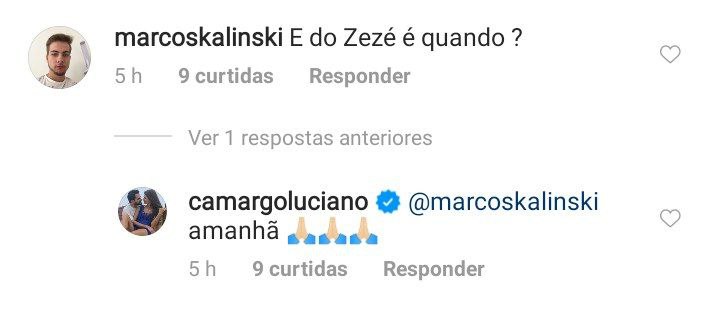 Luciano Camargo responde pergunta sobre o irmão, Zezé (Foto: Reprodução/ Instagram)