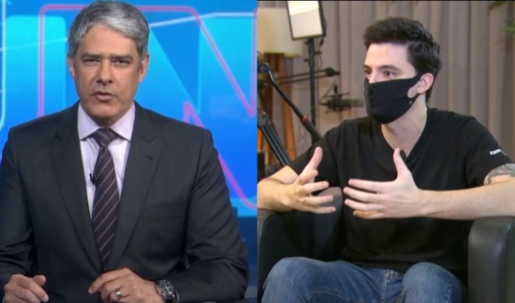 William Bonner anunciou matéria sobre Felipe Neto no Jornal Nacional - Foto: Montagem