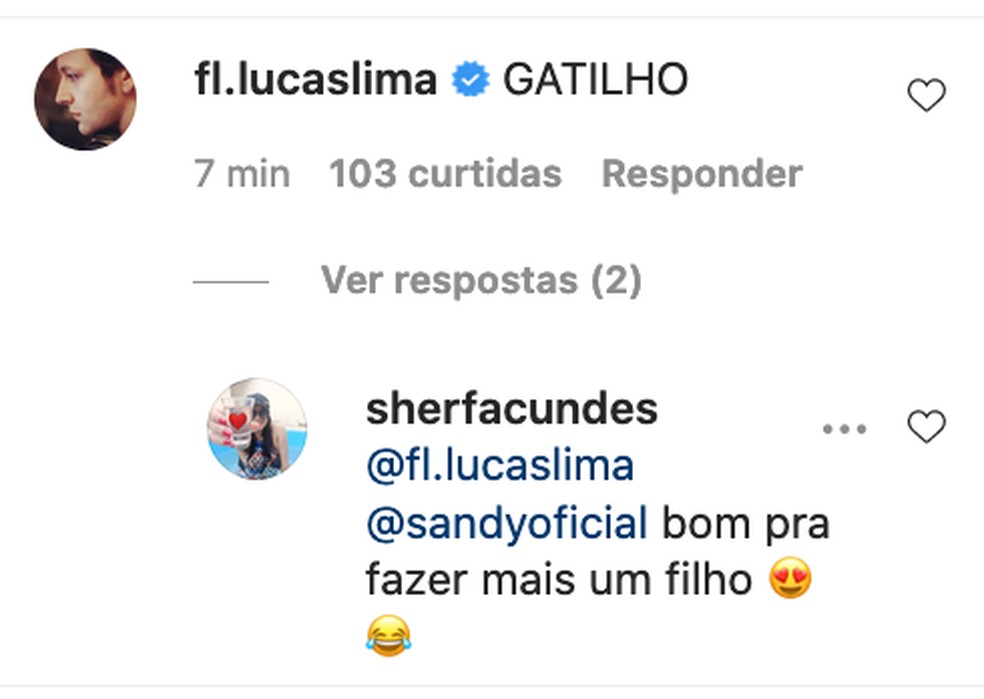 Sandy recebeu a sugestão de ter mais um filho com Lucas Lima (Foto: Reprodução)