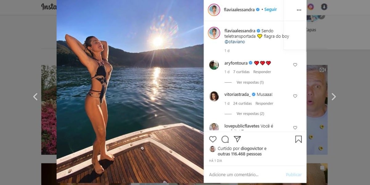 Flávia Alessandra surgiu deslumbrante nas redes sociais (Foto: Reprodução/Instagram)