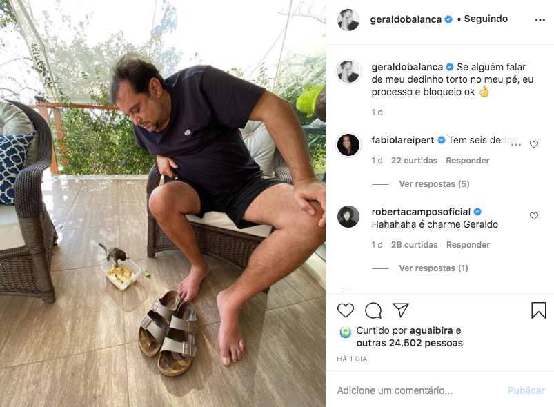 Publicação de Geraldo Luís (Foto: reprodução/Instagram)