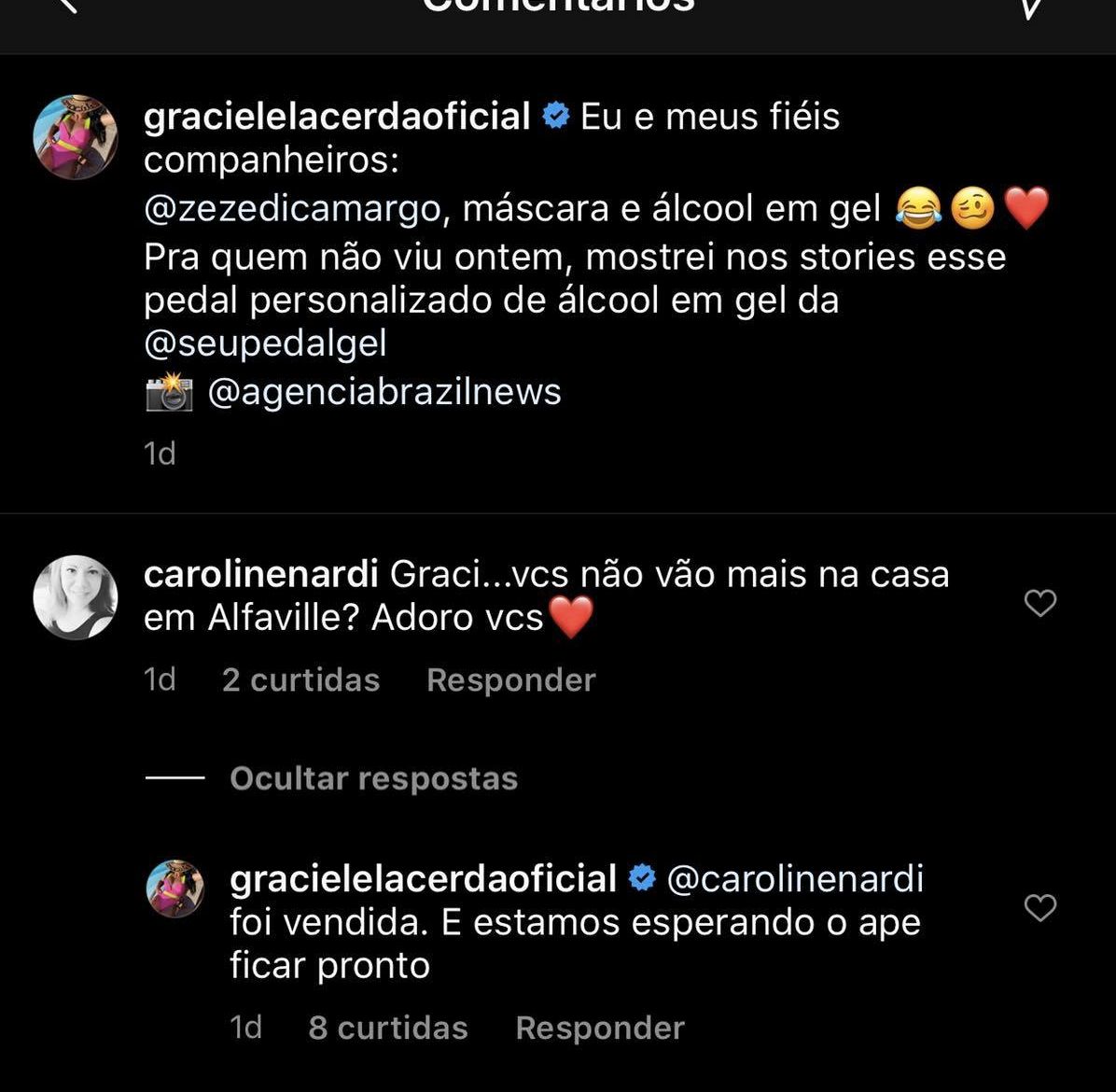 Graciele Lacerda comentou sobre a mansão que vivia com Zezé (Foto: reprodução/Instagram)