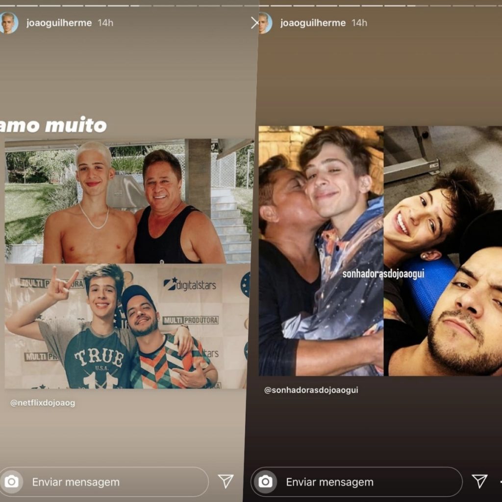 João Guilherme em seu stories (Foto: reprodução/Instagram)