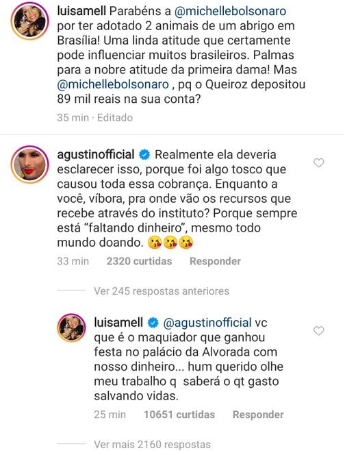 Luisa Mell responde maquiador (Foto: Reprodução/Instagram)