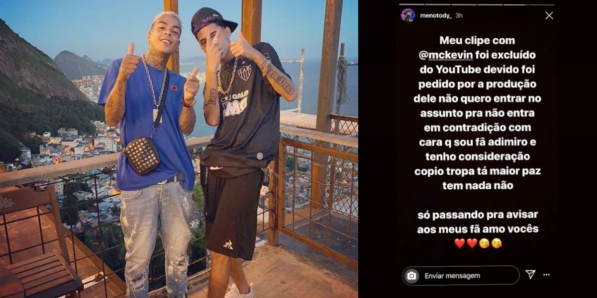 MC Kevin deu um fim no clipe de Meno Tody (Foto: Reprodução/Instagram)