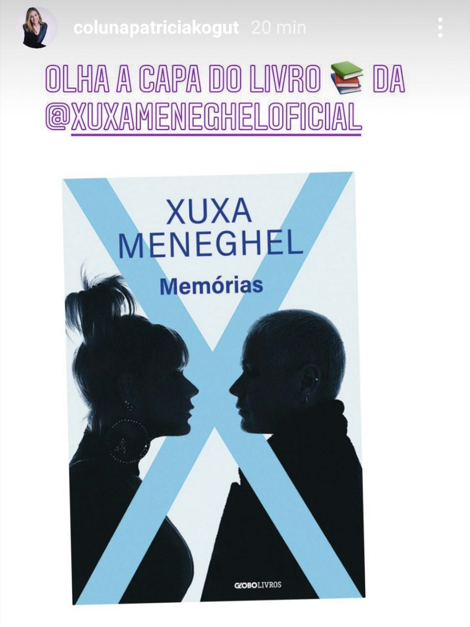 A capa oficial do novo livro de Xuxa Meneghel (Foto: reprodução/Instagram)