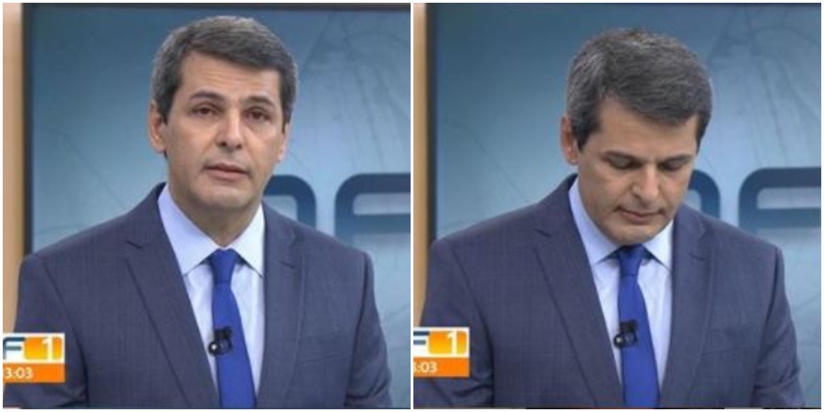 Fábio William chora na Globo (Foto: Reprodução)