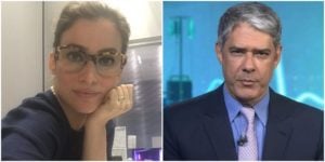 Renata Vasconcellos e William Bonner vivem intimidade de amigos nos bastidores do Jornal Nacional (Foto: Reprodução/ Montagem/ TV Foco)