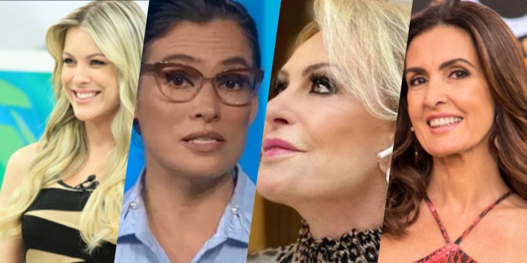 Renata Fan, Renata Vasconcellos, Fátima Bernardes e Ana Maria Braga recebem previsões (Fotomontagem) 