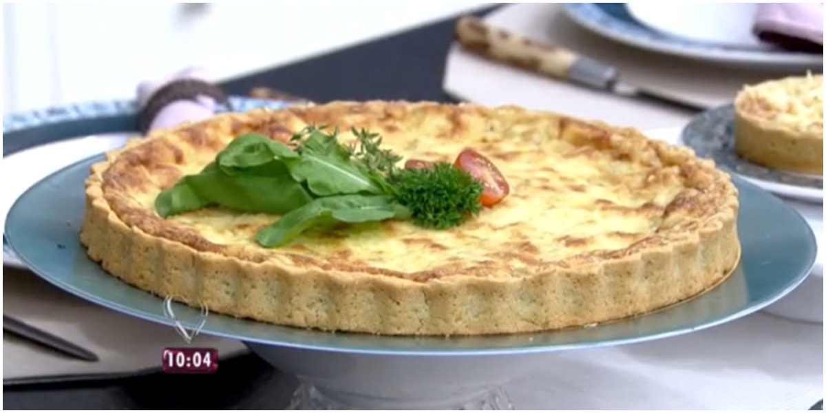 Quiche leve com recheio de mucarela feito por Ana Maria Braga (Foto: Reprodução)