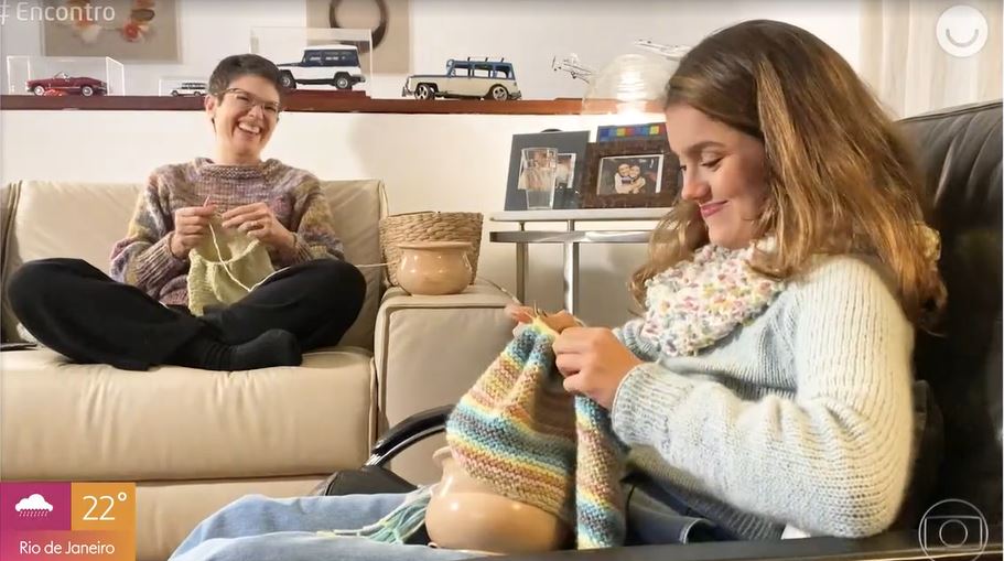 Sandra Annenberg e Elisa Paglia no Encontro Com Fátima Bernardes (Foto: Reprodução/TV Globo)