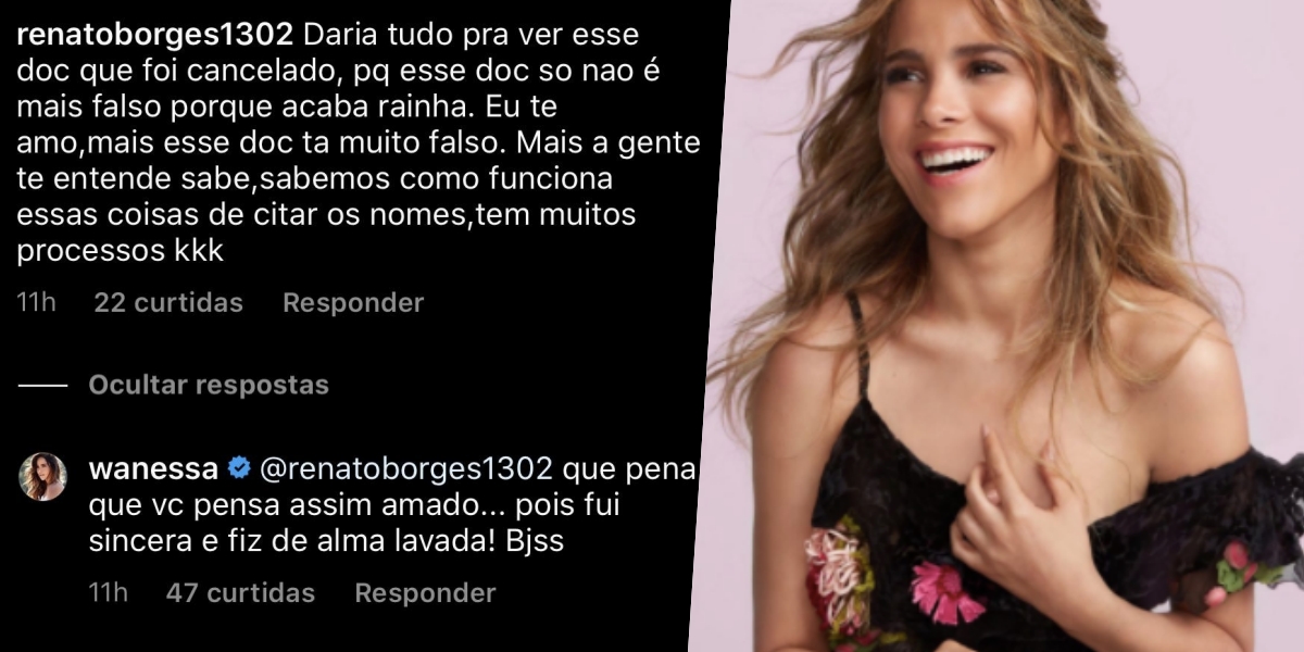 Wanessa rebateu um seguidor (Foto: montagem)