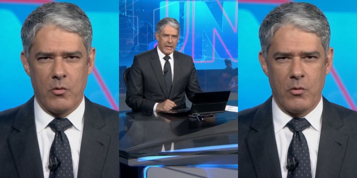 William Bonner no Jornal Nacional de ontem (Foto: Reprodução/TV Globo)