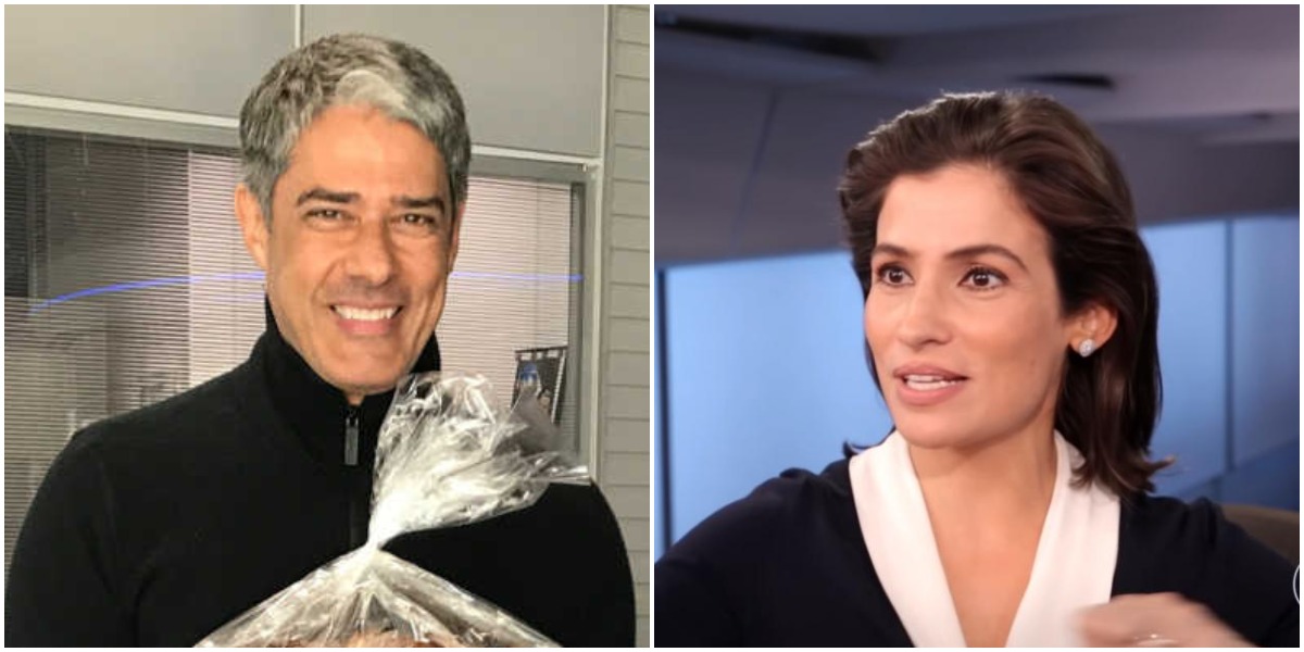 Os apresentadores da Globo, William Bonner e Renata Vasconcellos (Reprodução)