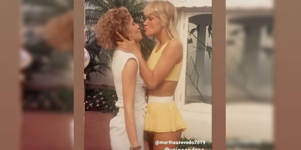 Andrea Veiga resgatou foto antiga com Xuxa. (Foto: Montagem/Reprodução)