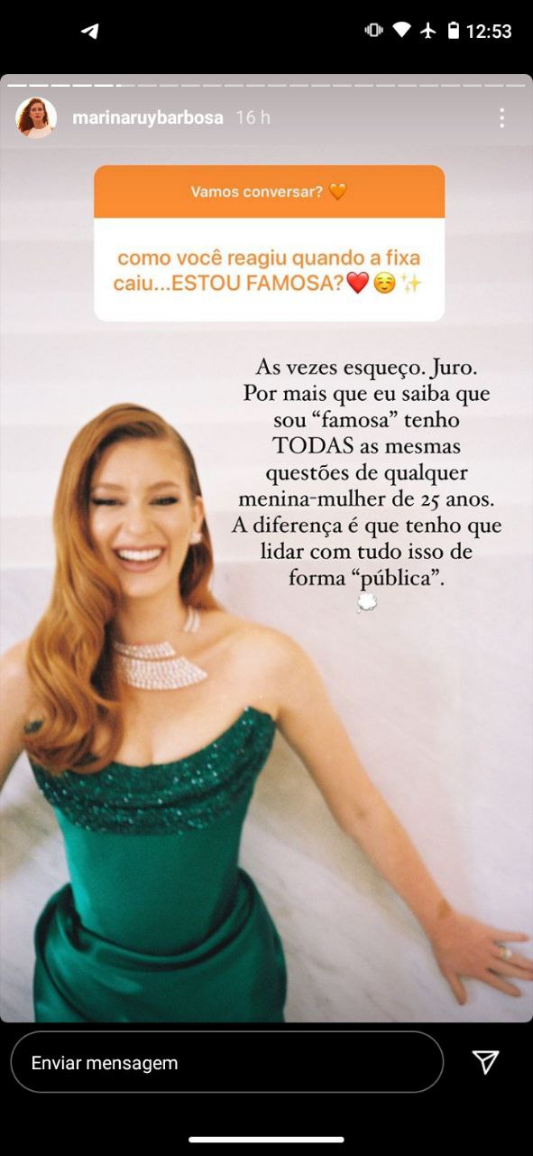 Marina Ruy Barbosa falou da fama (Foto: Reprodução/ Instagram)