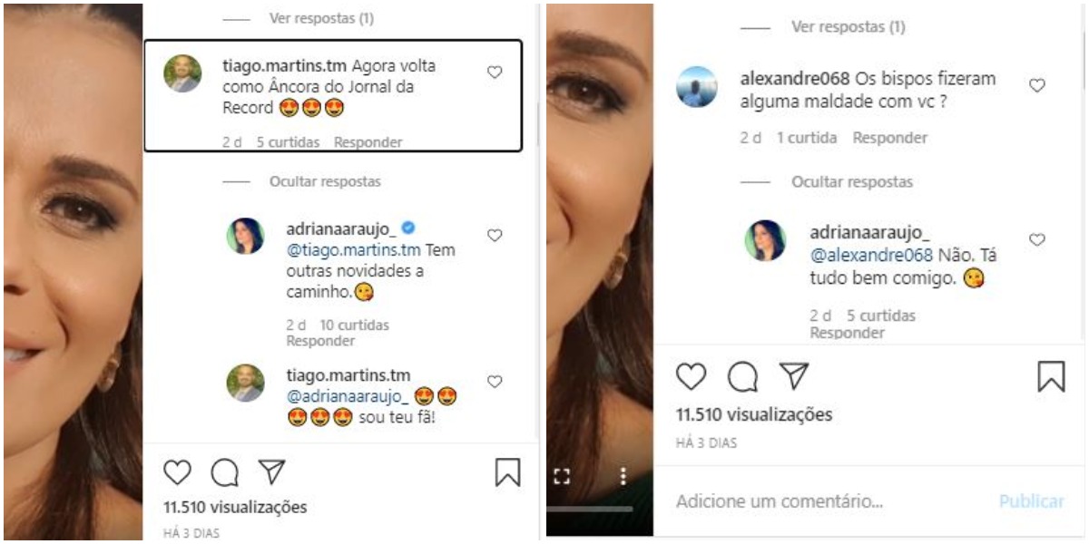 Adriana Araújo responde internautas (Foto: Instagram)