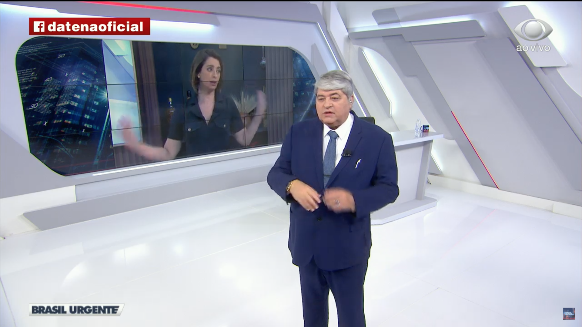 Jornalista ficou a tarde inteira no ar (Foto: Reprodução)