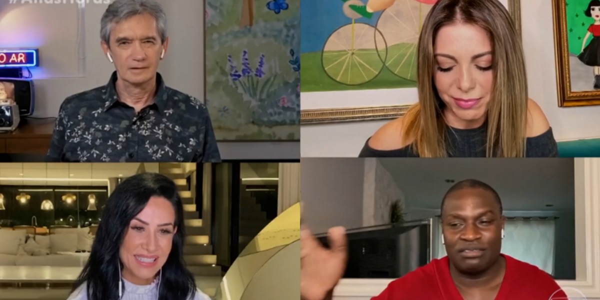 Ex-dançarinos do É o Tchan em entrevista para o Altas Horas (Foto: Reprodução/Gshow)