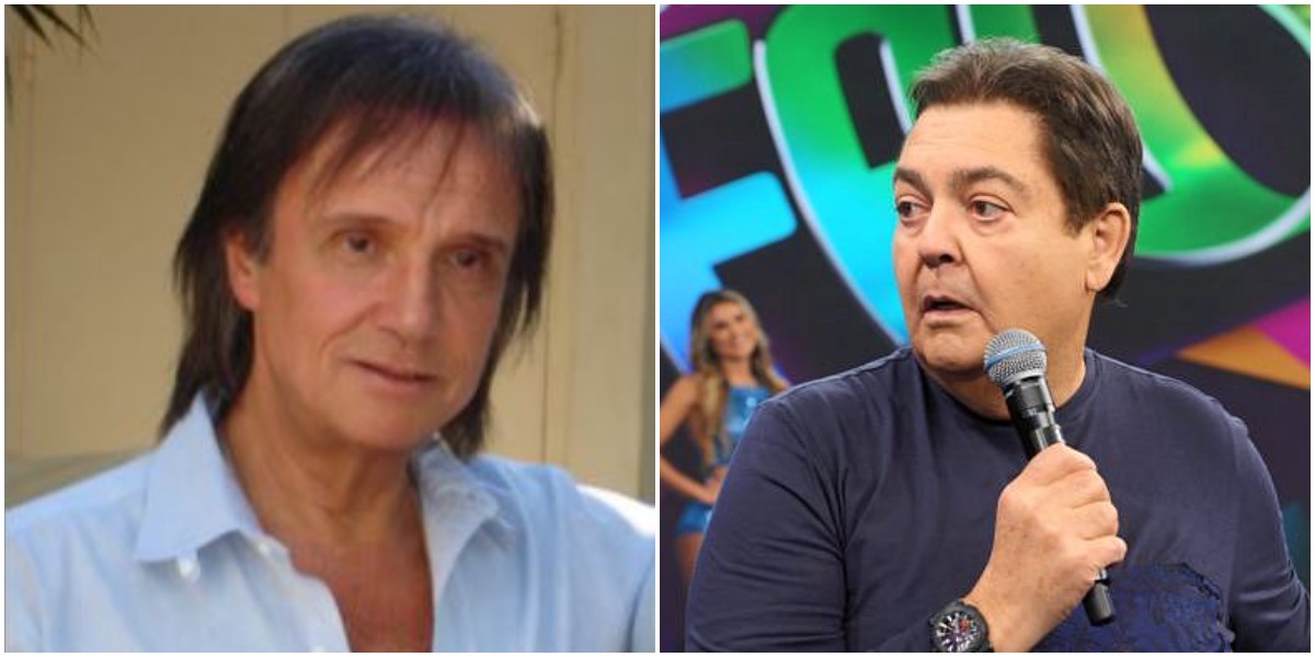 Faustão já destratou Roberto Carlos ao vivo (Foto: Reprodução)